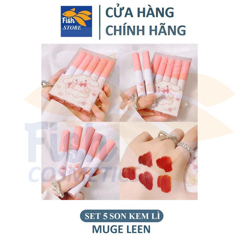  Set 5 Cây Son Thỏ Bông Nội Địa Trung Nhà FISH COSMETICS Nữ Mỹ Phẩm 
