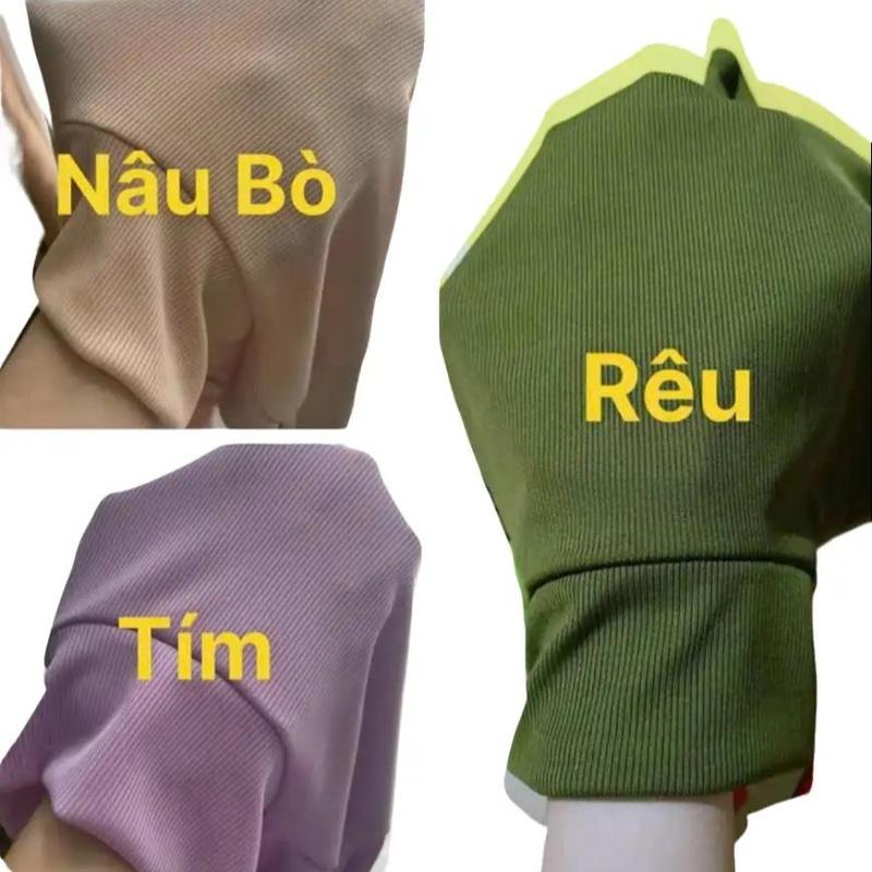 Combo 3 Áo Cổ Lọ Tay Dài Ủ Kem thun Tăm Lạnh Nữ Đa Dạng Mầu Sắc Free Size!