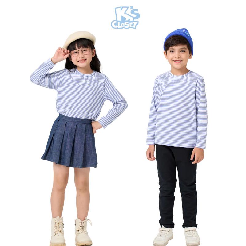 K's Closet - Áo Phông Dài Tay Chất Liệu Vải Cotton Cho Bé Trai Và Bé Gái (2-14 tuổi) từ 10kg-55kg E026FOF 3