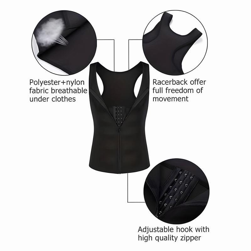 Men's Compression Shirt, Breathable Tummy Control Tank Top, Protective Gear for Sports Slimming, Christmas Gift, Workout Equipment 2