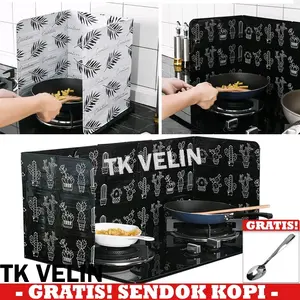 Sekat Pelindung Pencegah Cipratan Minyak Kompor Bahan Aluminium Foil Tahan Panas Anti Minyak Plate