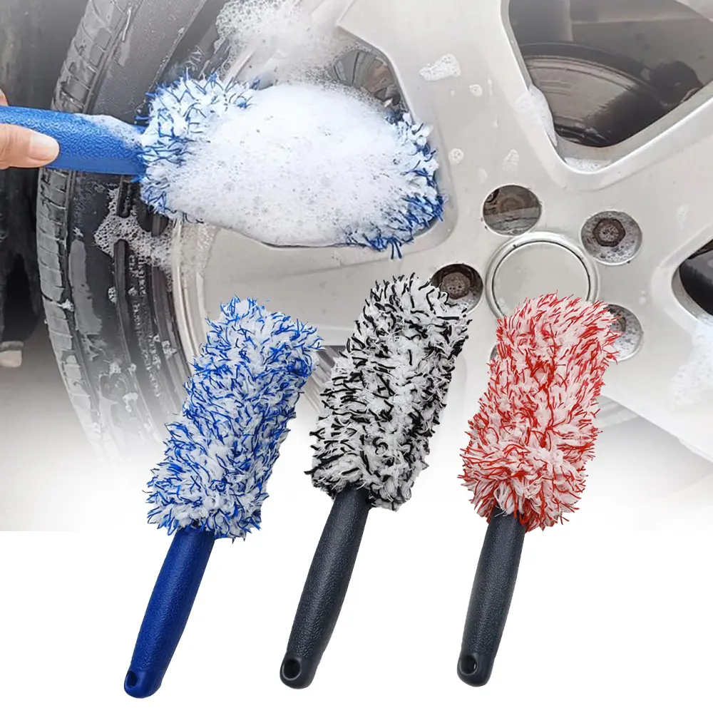 Car Wash Brush Microfiber Tire Scrubber Trunk Motorcycle Dust Remover Wheel Rim Brush Detailing Clean Tool Car Cleaning Tools