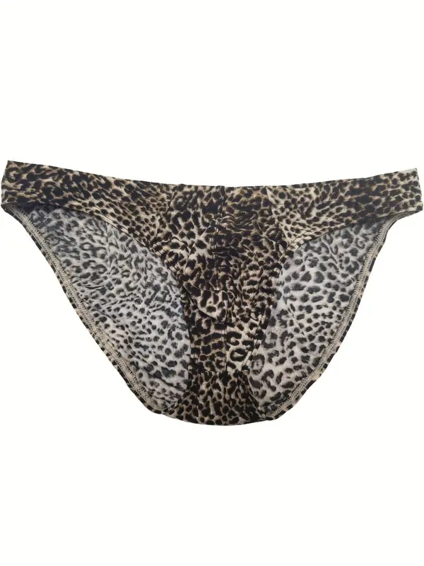 Men's Leopard Print Underwear, Breathable Comfortable Underwear for Daily Wear, Casual Men's Underwear for All Seasons 5