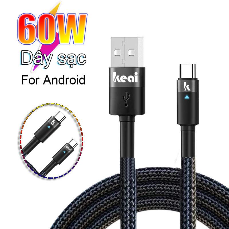  Dây Cáp Sạc Nhanh 60W USB Type-C đến Type-C Cho Vivo Oppo Samsung Xiaomi Redmi Huawei - Bộ Sạc Nhanh Phụ Kiện Sạc Điện Thoại Tắt nguồn thông minh 
