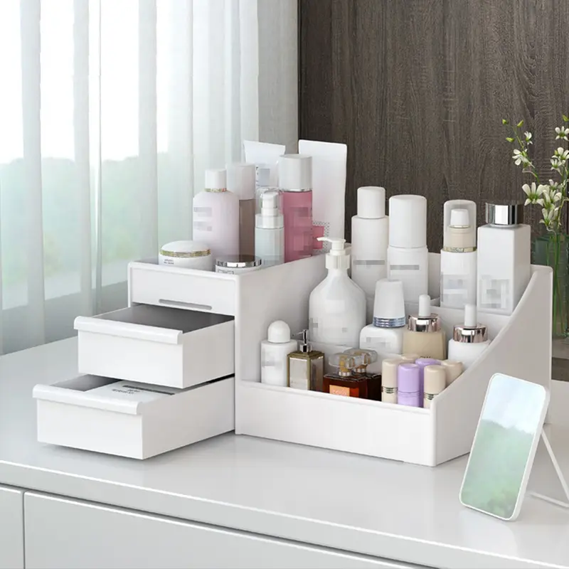Rak Kosmetik Skincare 2 Laci / Tempat Makeup 2 Laci Kertas 0