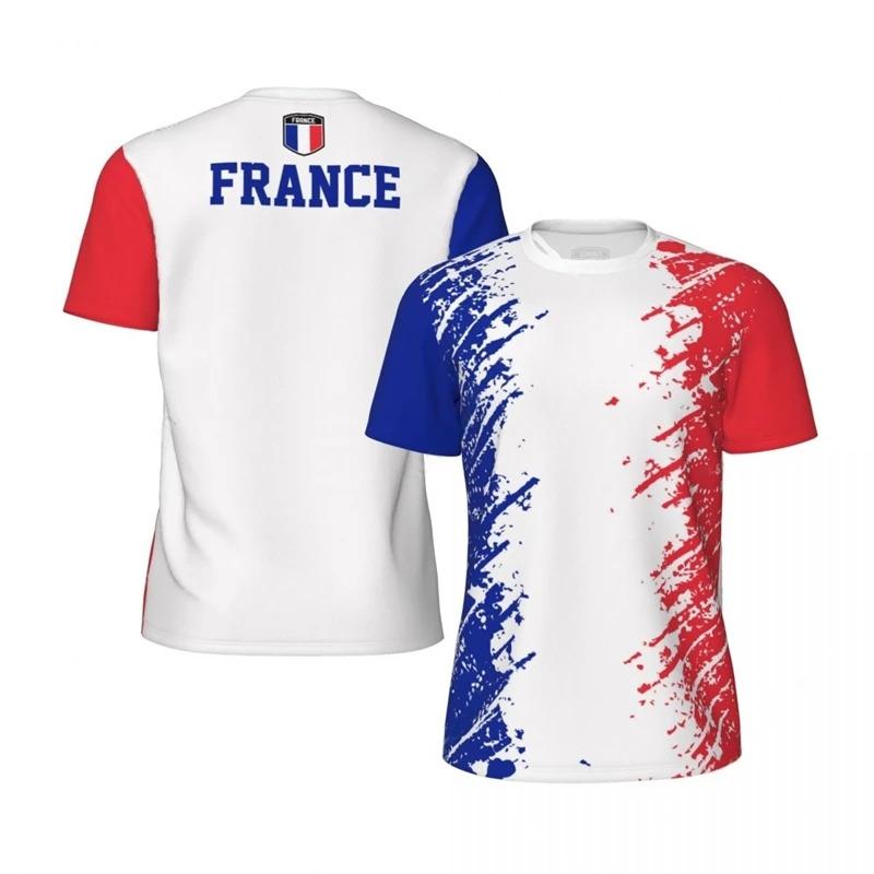 Product Introduction of 2025 France Football Jersey Men T-shirt Sport Casual Short Sleeve Oversized T-shirts Graffiti Print Design Summer Fashion Men's Tee 2
