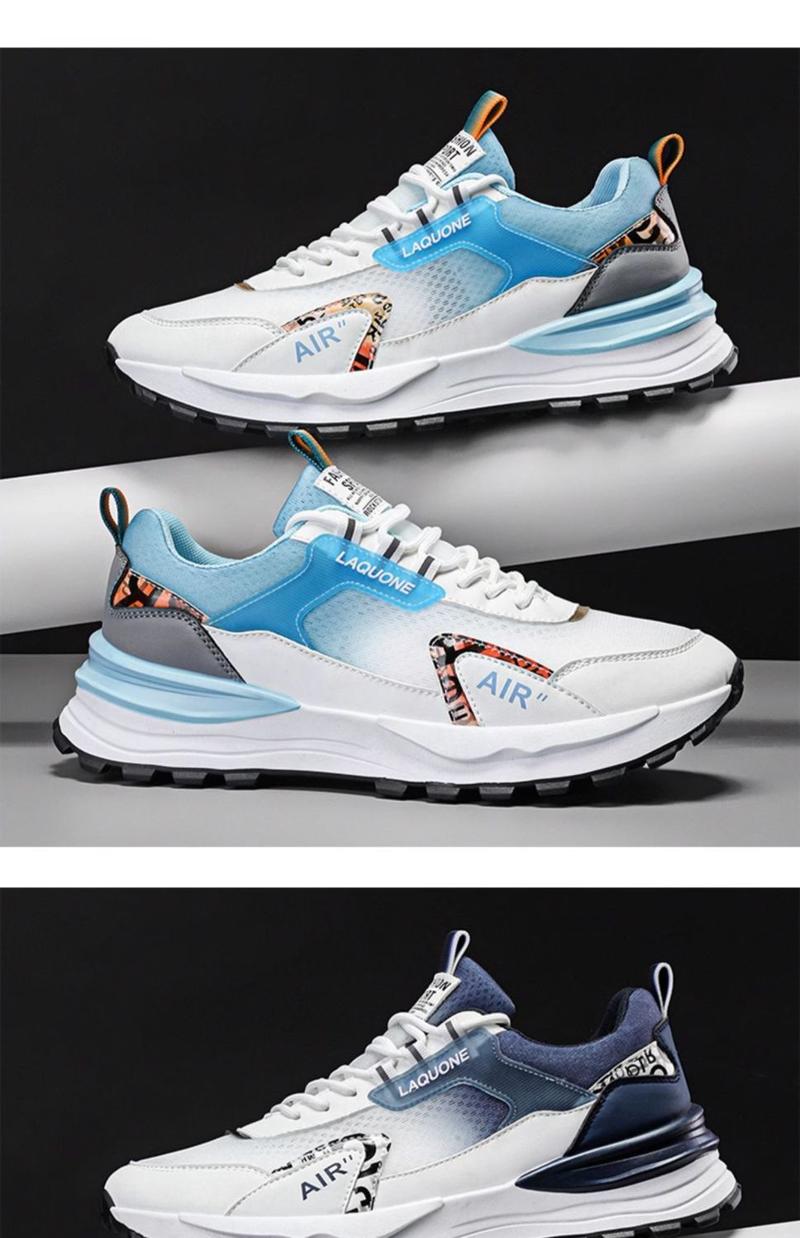 Product Introduction of Men's Shoes New Breathable Mesh Surface Wild Running Sneaker 2025 Spring Thin Soft Bottom Non-Slip Deodorant Teenagers 25