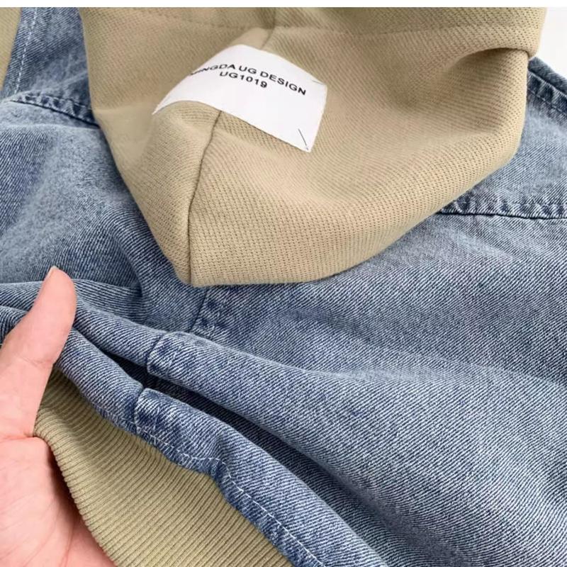Áo Khoác Denim, Cho Bé Trai, Mùa Xuân Và Mùa Thu, Phong Cách Hàn Quốc, Áo Sơ Mi Có Khóa Kéo Có Mũ Trẻ Em, Áo Thường Ngày Bộ Sưu Tập 19000 Người, Thiết Kế Xếp Ly Cho Trẻ Em, Đẹp Trai Và Sành Điệu, Hàng Mới Về, 2025 5