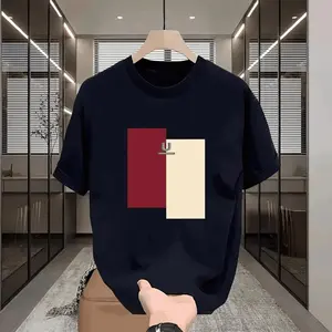 Kaos lengan pendek pria kasual longgar tahan kerut yang lembut Baju Combed Printing Sablon Polos Wanita Hitam Katun Distro Unisex