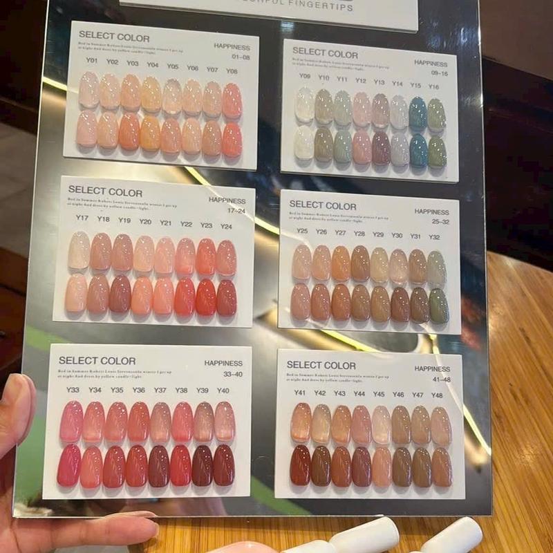 Sét Thạch Zhimo 48 Màu Tông Đục Cao cấp chính hãng , Và Sét Kaise 60 Màu Tặng kèm bảng màu và kệ để chai sơn , dung tích chai sơn 15ml , Chất sơn đặc mượt , dùng Trong ngành Sơn móng tay chân nail làm đẹp Làm Na