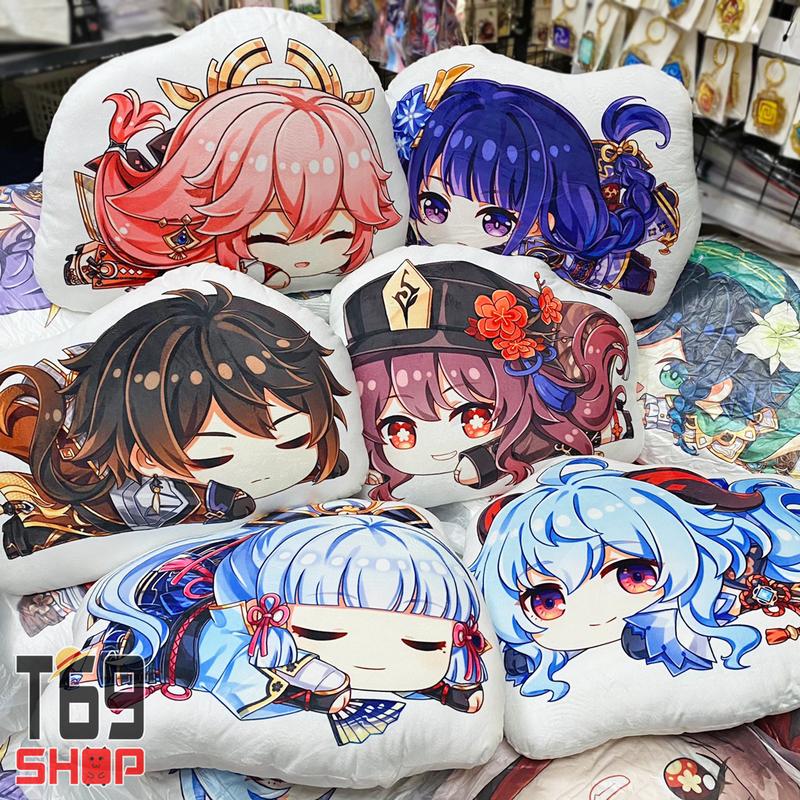 [26 mẫu] Gối nhồi bông nhân vật game Genshin Impact (In hình 2 mặt) [T69 Shop]