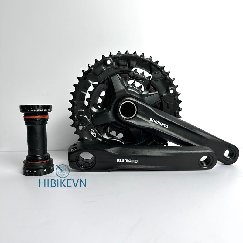 Giò dĩa xe đạp Shimano Cốt rỗng MT210 44-30-22T Kèm BB – 170MM Bộ đùi đĩa Shimano Crankset MT210