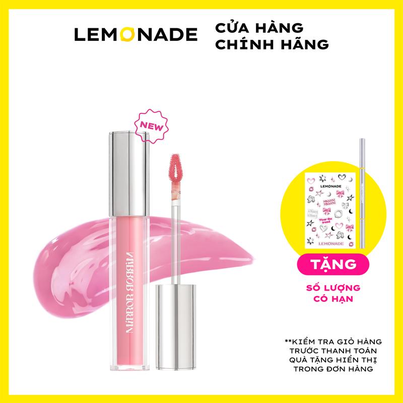 [MUA 1 TẶNG 1] MUA 01 Son tint bóng không dính siêu lỳ Lemonade Mirror Mirror Water Tint 4g và 01 Chì kẻ mày siêu mảnh lâu trôi Lemonade Micro Eyebrow 0,1g