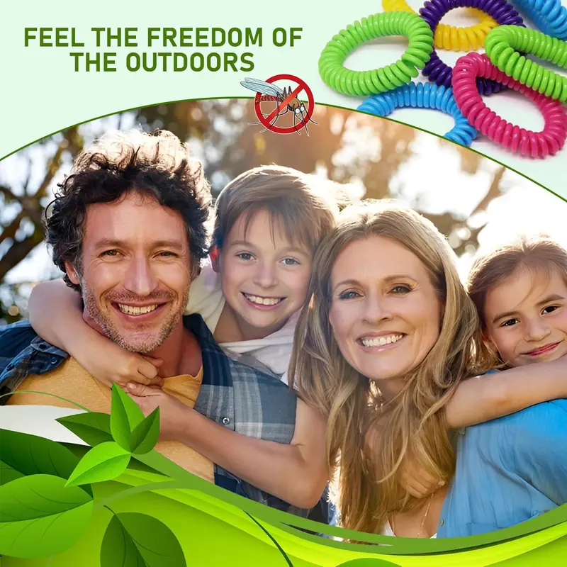Mosquito Repellent Bracelet - 12 Bands, Triple Strength, Multi Coil, DEET-Free with 250 Hours Natural Anti Bug Wristbands for Adults & Kids - Insect Repellent Bracelet Bands 5