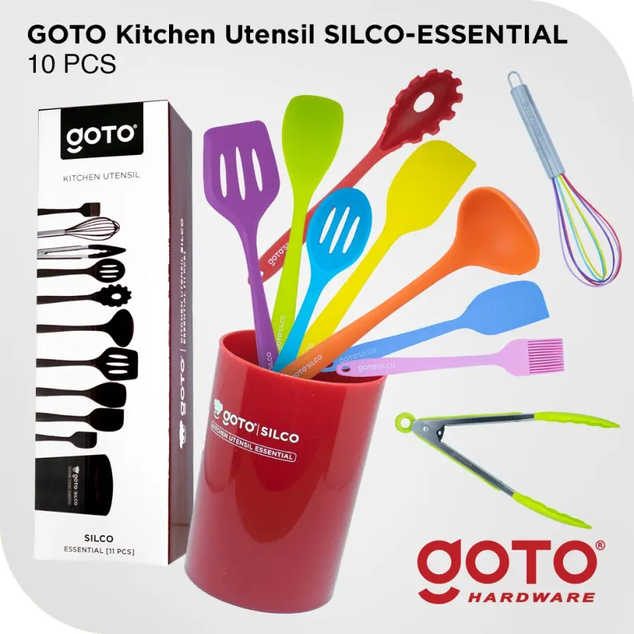 Goto [COD] Silco-Essential Kitchen Utensil 10in1 Spatula Set Capitan Dapur
