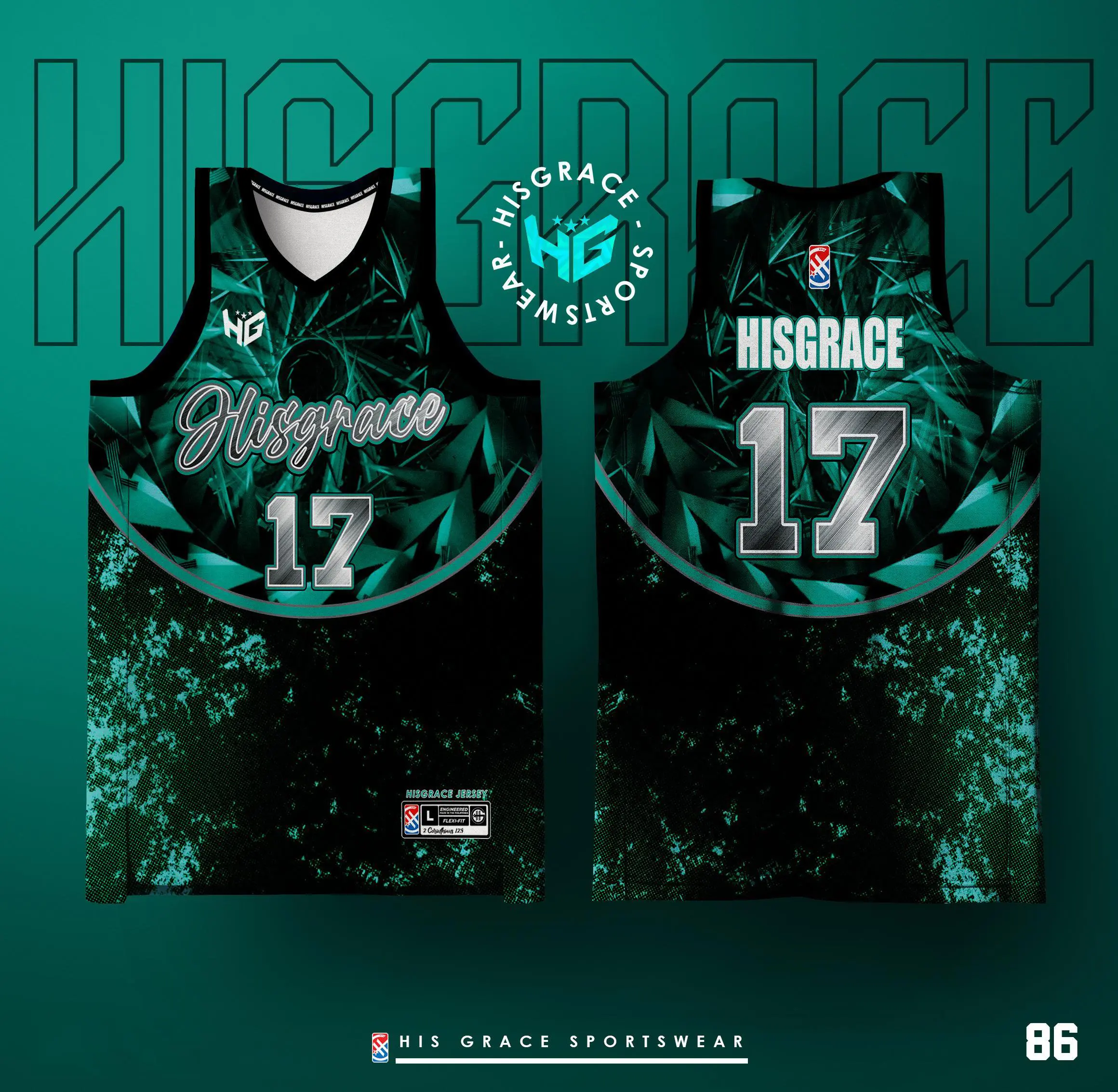 86 HG CELTICS HISGRACE CONCEPT JERSEY FULL SUBLIMATION BASKETBALL JERSEY SET