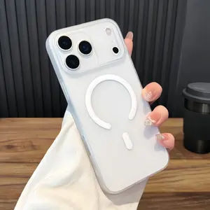 Anti Sidik Jari Matte Magnetik Case Keras HP Untuk iPhone 17 Pro Max 17 16 15 14 13 12 Pro Max Keras Transluscent Ultra Tipis PC Shockproof Cover