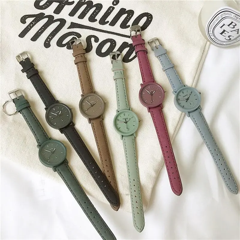 Jam Tangan Fashion Wanita Dewasa Anak Analog Strap PU Elegan  Perempuan  Quartz  Watches 1