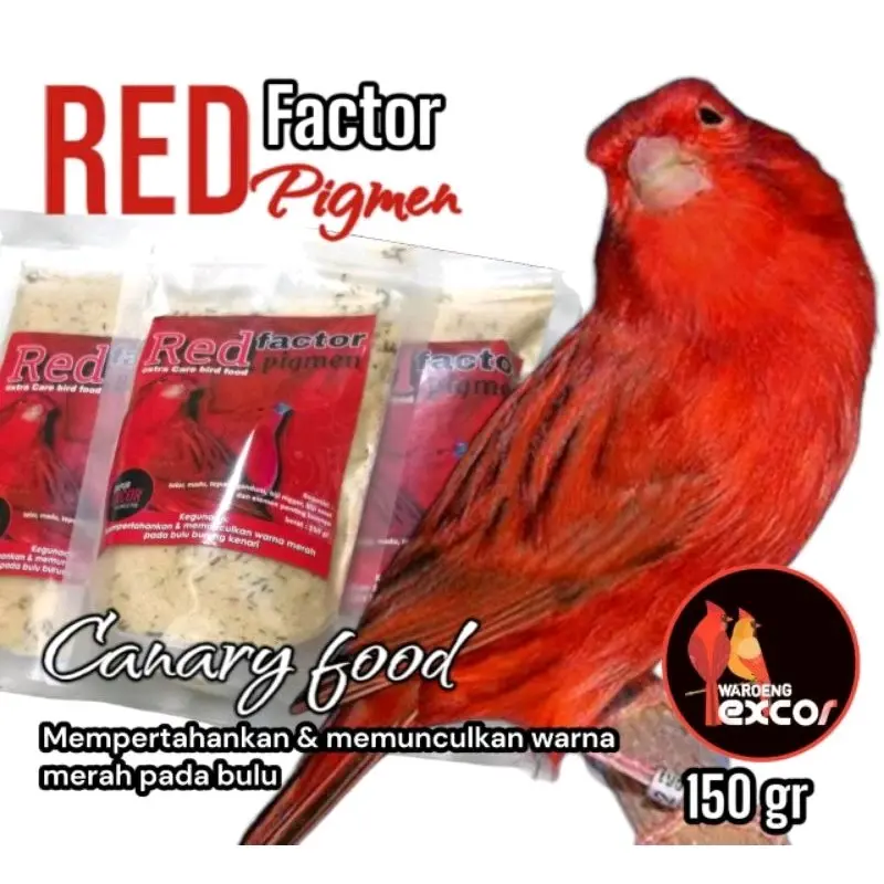 Red factor pigmen pakan burung kenari merah excor 150gr 0