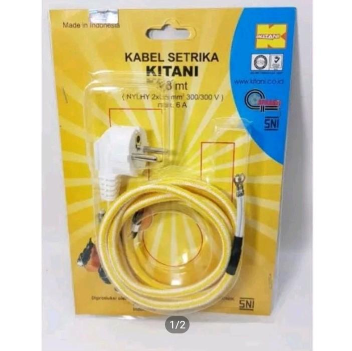 Kabel Setrika Kitani 1,8m Isi 2 Tembaga SNI 0