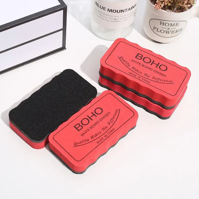 Random Color Magnetic Drawing Board Eraser, 3 Counts Portable White Board Eraser for School and Office, Office Supplies 4