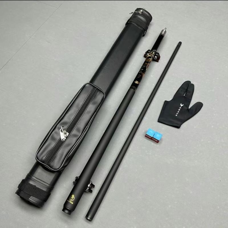Cơ bida lip 11,5mm lỗ 12,8mm sợi carbon tặng bao da và phụ kiện Sport gậy bida ngọn đã lên tẩy kính trợ lực