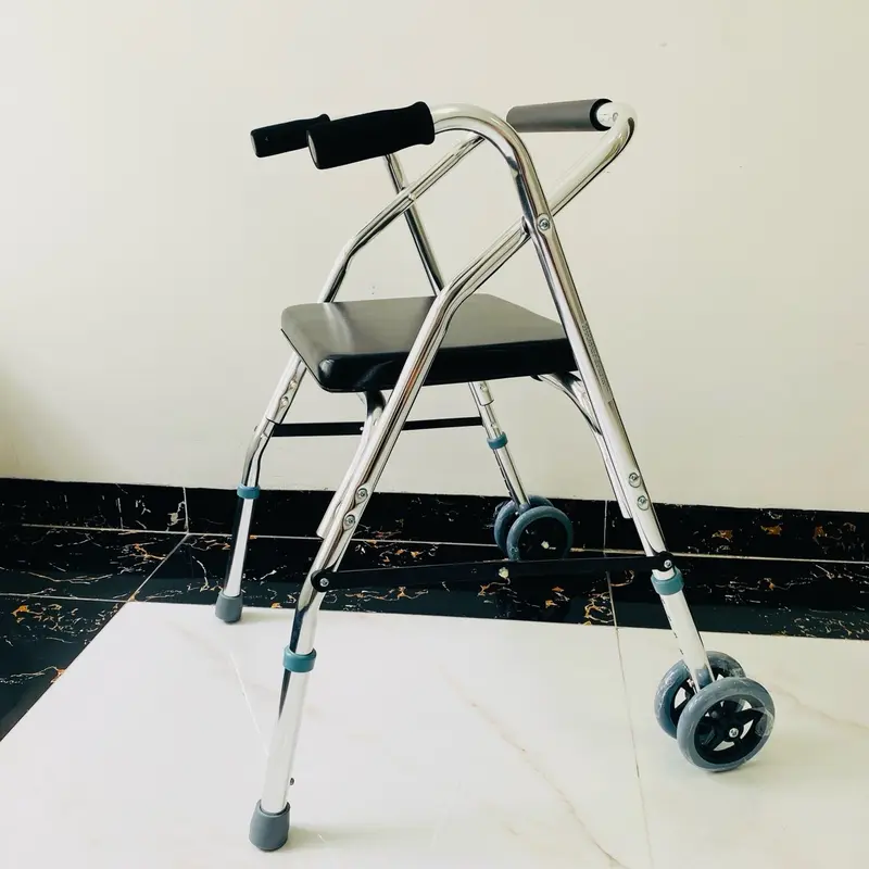 Khung tập đi - Khung tập đi có ghế ngồi OROMI bánh kép tiện dụng - Hàng nhập khẩu cao cấp 3