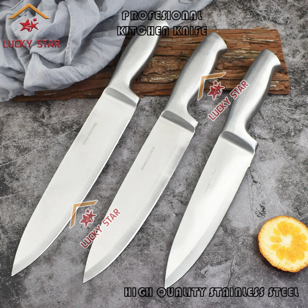 High Quality Stainless Steel Profesional Kitchen Knife All Steel Multi-Purpose Kitchen Knife Cooking Knives