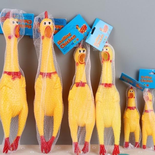 Gà Bóp Biết Kêu Shrilling Chicken Phát Ra La Hét Tiếng Gà Ngộ Nghĩnh - Đồ Chơi Chó Mèo - Bộ Sản Phẩm Đồ Bóp Giảm Stress