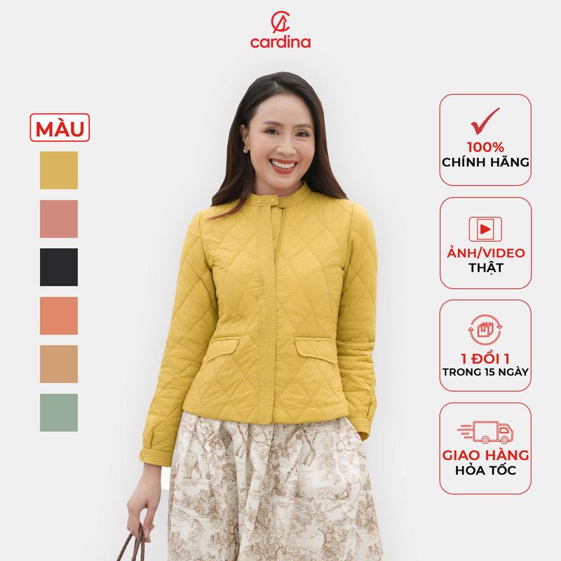 Áo phao nữ CARDINA chất liệu chần bông cản gió kiểu dáng cổ tàu mềm mại trẻ trung thanh lịch Y25 4PNF10