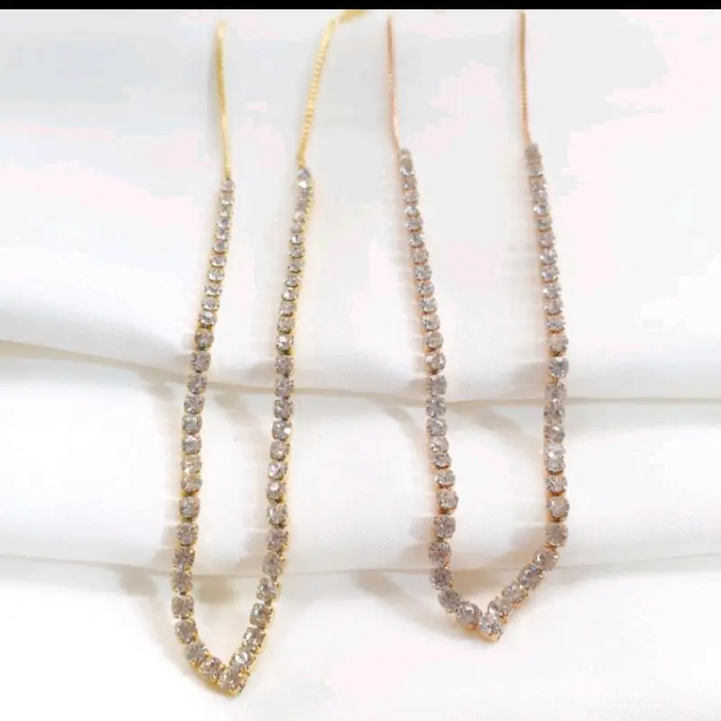 Clue Xuping - Aksesoris Kalung Wanita Setengah Permata Stainless  N05092224 Perhiasan Silver Titanium 3