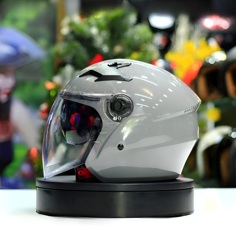 MŨ BẢO HIỂM 3/4 2 KÍNH ROYAL M268 XÁM XI MĂNG CHÍNH HÃNG BẢO HÀNH 12 THÁNG Helmet mubaohiem  royal