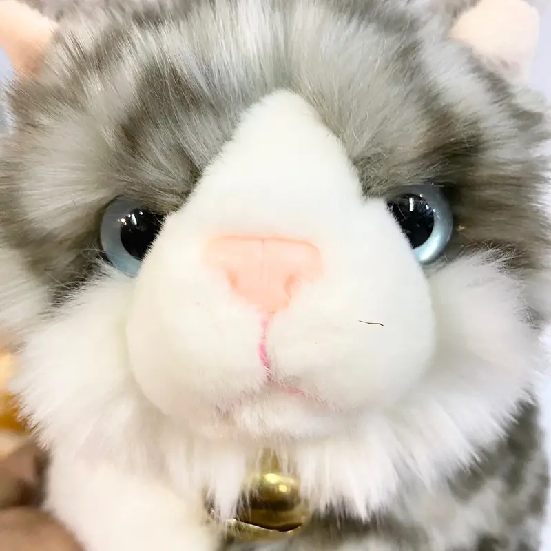 Boneka Cleo Cat 10' boneka Kucing kalung lonceng kepala nengok lucu bagus mirip asli (05020455) by seulgi Dolls Toys Mainan 3