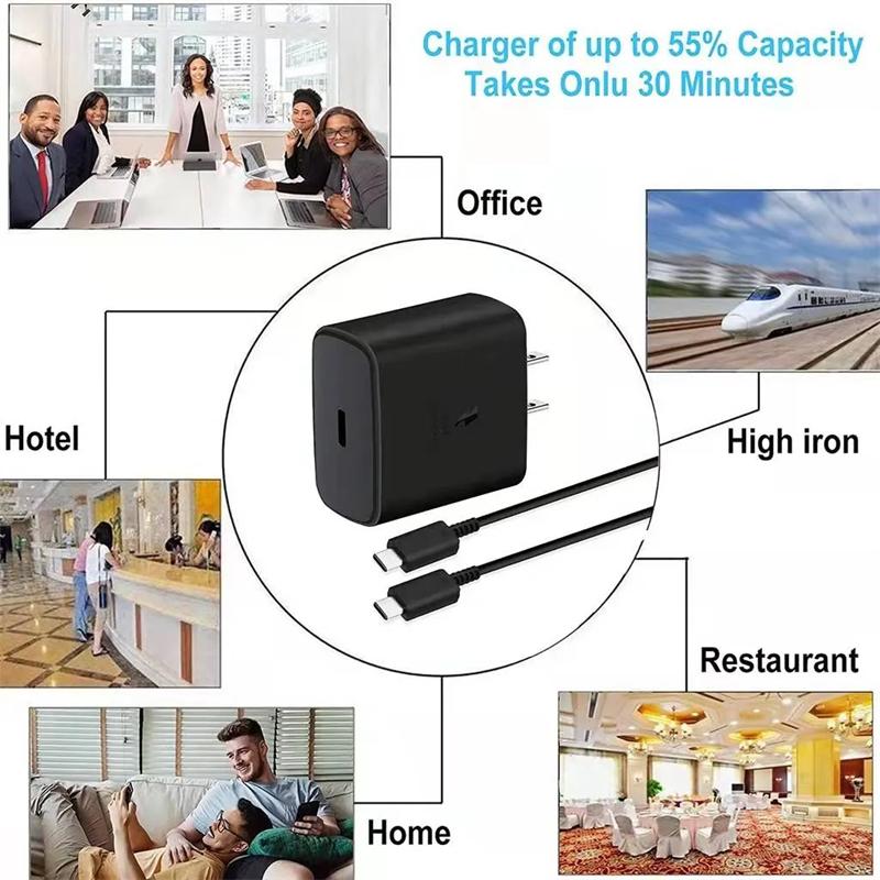 Product Introduction of for sαmsung 45W 25W Super Fast Charging USB-C Wall Charger PD 3.0 Type C Fast Charger US Plug Power Adapter For sαmsung Galaxy S23 S22 S21 S20 Ultra Note 20 Note 10 A73 A54 A53 A34 A33 A32 A24 A13 A14 5G With 3A Type C Cable 19