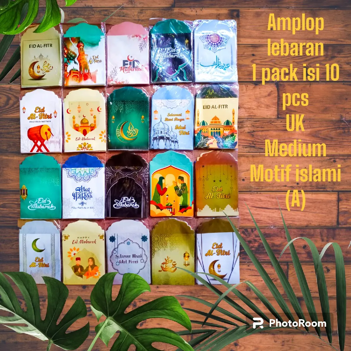 Peket usaha amplop lebaran motif Islami