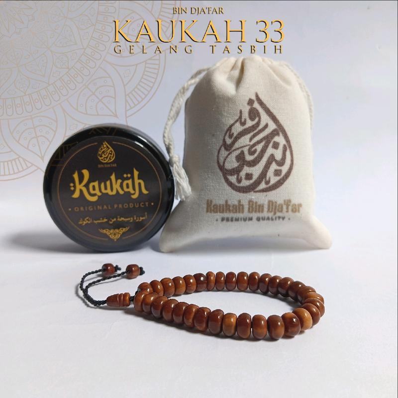 BinDja'far - Gelang Tasbih 33 Estetik Kaukah Asli Premium Quality Pria Wanita Dewasa - Gelang Tali Serut Kokka Bracelet Uniseks Coklat Aksesoris Couple Laki-laki Perempuan 1