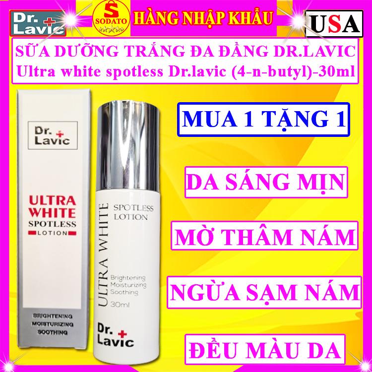 Sữa dưỡng trắng đa tầng Dr.lavic Kem dưỡng đa tầng hộ trợ dưỡng da sáng mịn ngăn ngừa và giảm thâm sạm nám làm đều màu da ultra white spotless dr.lavic 4-n-butyl dr lavic 30ml DR 948 Dr.lavic Sennio