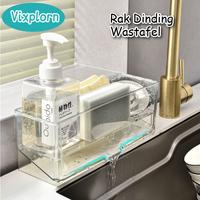 Gambar Vixplorn Rak Sponge Sabun Cuci Piring Wastafel Estetik Rak Cuci Piring Rak Dinding Wastafel Multifungsi Plastik Rak Dinding Wastafel Multifungsi  Rak Wastafel Tempat Penyimpanan Spons Rak Sponge Sabun Cuci Piring Rak Pengering Sponge Sabun - A-Transparan dari Vixplorn official Kab. Tangerang 1 Tokopedia