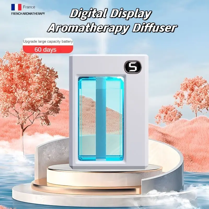 Digital Display Aromatherapy Diffuser Rechargeable Air freshener air humidifier Essential oil diffuser home toilet fragrance Hotel perfume ultrasonic mist aroma diffuser hotel fragrance