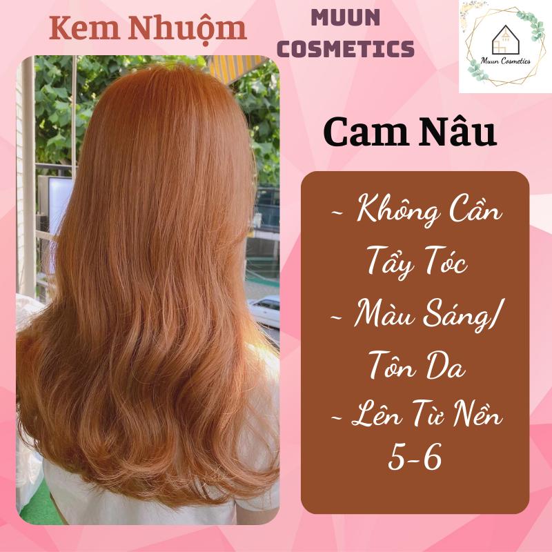 Thuốc Nhuộm Tóc Màu Cam Nâu (Tặng Kèm Oxy Trợ Nhuộm + Chụp Tóc + Bao Tay)