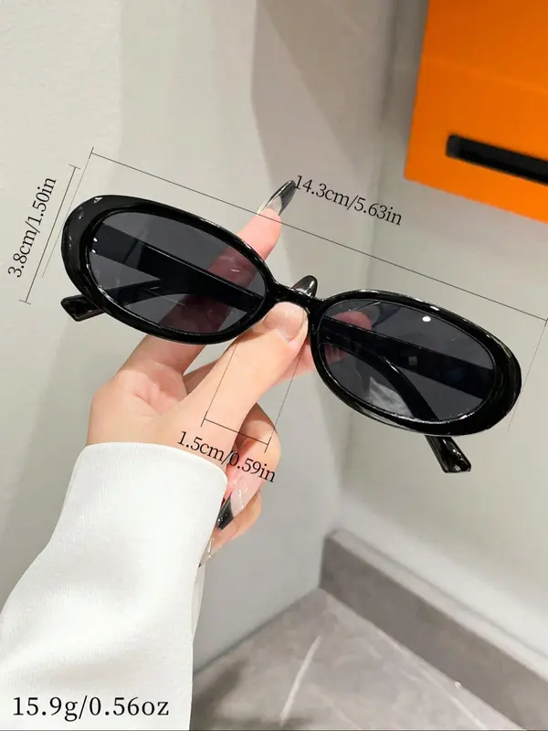Trendy Tortoiseshell Pattern Sunglasses Set, Vintage Oval Frame Sunglasses for Everyday Use, Fashion Accessories for Outdoor Activities 1