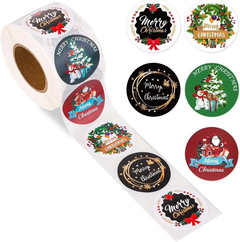 Spread Holiday Cheer with Roll Christmas Decoration Stickers: The Perfect Gift Tag Tape