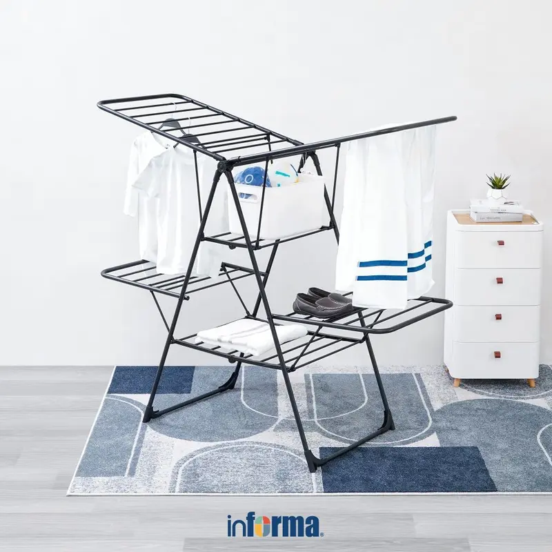 Informa Deluxe Jemuran Baju Lipat - Hitam 0