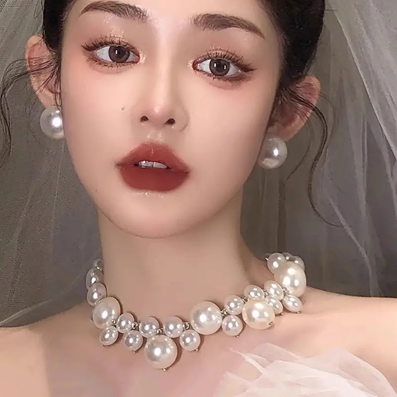 Vòng Cổ Ngọc Trai Cô Dâu, Phong Cách Cổ Điển Giá Cả Phải Chăng, Sang Trọng, Cao Cấp, Dây Chuyền Xương Đòn Thanh Lịch Và Hoang Dã Thích Hợp Cho Váy Cưới, Phụ Kiện, Được Chọn Làm Số Lượng Ít