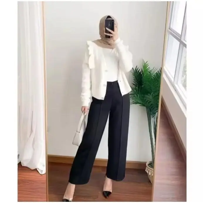 CELANA KERJA WANITA KULOT SCUBA POLOS//KULOT CHUBIT RESLETING//CELANA HIGHWAIST