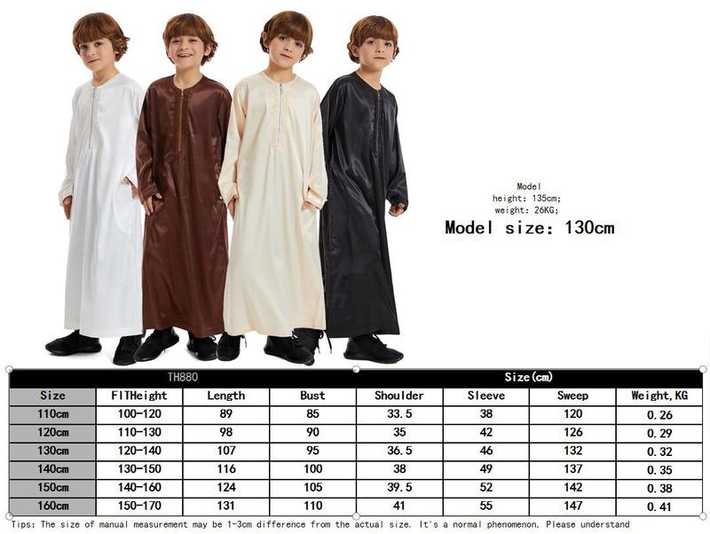 Product Introduction of Middle East Dubai Southeast Asia Children's Robe Children's Boys Robe Spot New Th880 Comfortable Hot Sale 1