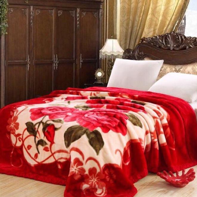 Chăn nhung tuyết, mền lông 2 lớp loại dày size 1m6x 2m cao cấp nặng 1kg8 chann chăn  lông chăn  nhung