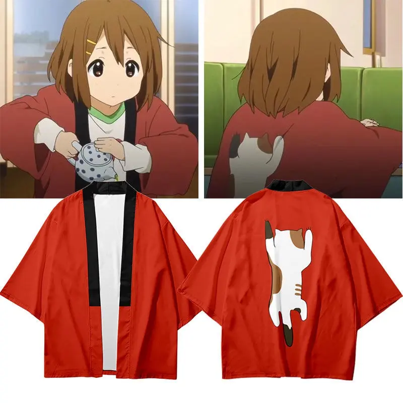 K-ON! Chủ đề Anime Cô Gái Hóa Trang, Hirasawa Yui, Quần Áo Truyền Thống Kimono Nhật Bản, Áo Cardigan Mùa Hè