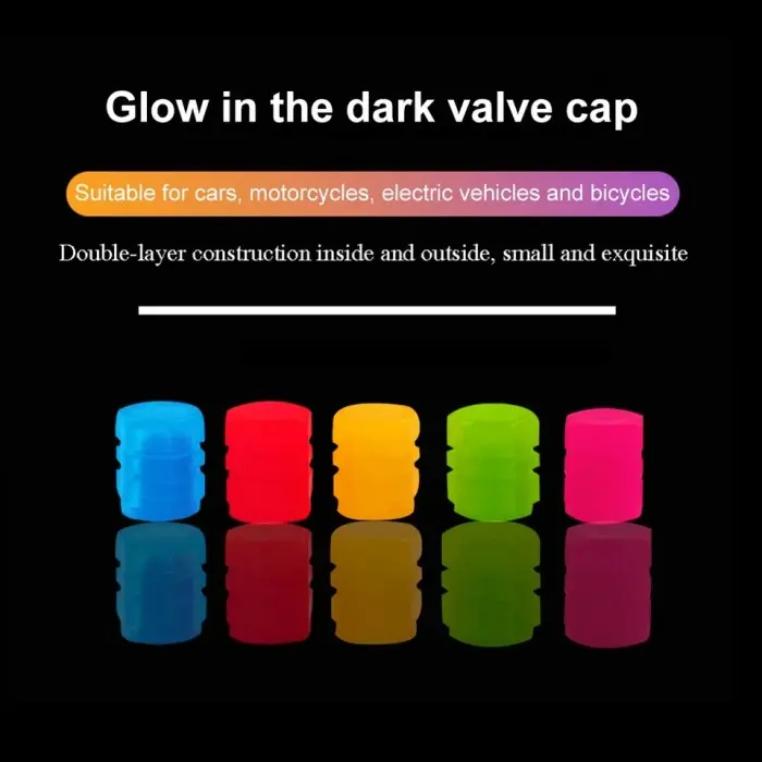 tutup pentil ban mobil motor sepeda glow in the dark luminous nyala car tire valve cap 4
