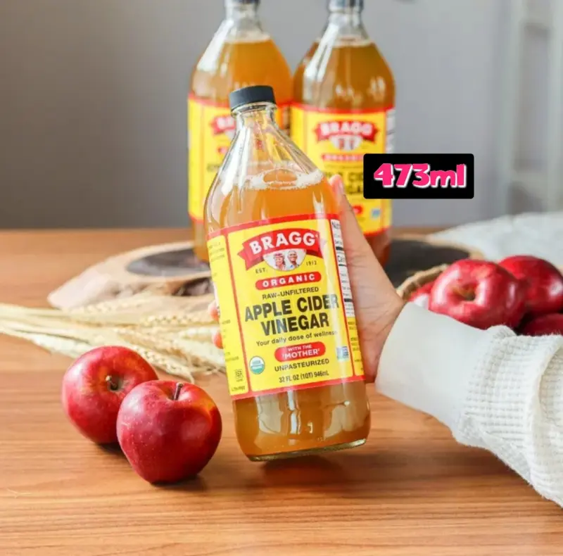 Giấm Táo hữu cơ Bragg- 473ml không có vô cơ giamtao organic giam tao 0
